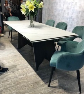 Стол IVAR 180 MARBLES KL-99 Белый мрамор, итальянская керамика, ®DISAUR в Менделеевске - mendeleevsk.ok-mebel.com | фото 6
