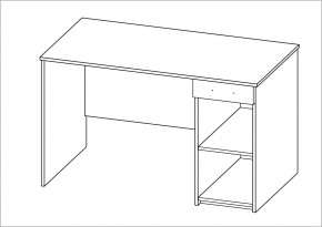 Стол КАСТОР письменный с одной тумбой и одним ящиком, цвет Дуб Сонома в Менделеевске - mendeleevsk.ok-mebel.com | фото 3