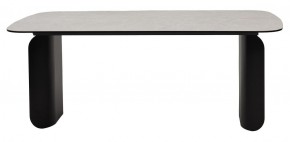 Стол NORD 200 TL-102 Бежевый мрамор, испанская керамика / черный каркас, ®DISAUR в Менделеевске - mendeleevsk.ok-mebel.com | фото 4