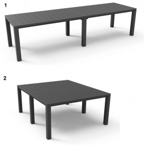 Стол раскладной Джули (Julie Double table 2 configurations) Графит в Менделеевске - mendeleevsk.ok-mebel.com | фото 1