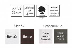 Стол раскладной Ялта (опоры массив резной) в Менделеевске - mendeleevsk.ok-mebel.com | фото 9