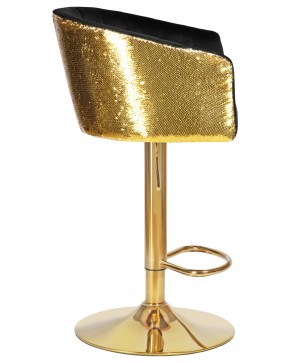 Стул барный DOBRIN DARCY GOLD SHINY, черный велюр с золотыми пайетками в Менделеевске - mendeleevsk.ok-mebel.com | фото 3