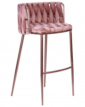 Стул барный DOBRIN EMMA ROSE GOLD, розовый велюр (VF-10) в Менделеевске - mendeleevsk.ok-mebel.com | фото 2