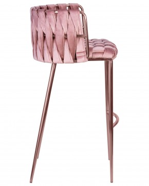 Стул барный DOBRIN EMMA ROSE GOLD, розовый велюр (VF-10) в Менделеевске - mendeleevsk.ok-mebel.com | фото 3