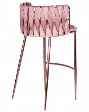 Стул барный DOBRIN EMMA ROSE GOLD, розовый велюр (VF-10) в Менделеевске - mendeleevsk.ok-mebel.com | фото 4