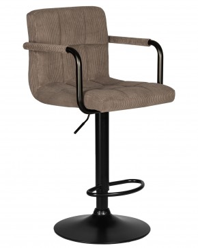 Стул барный DOBRIN KRUGER ARM BLACK, какао вельвет (LAR-E2041-05) в Менделеевске - mendeleevsk.ok-mebel.com | фото 2