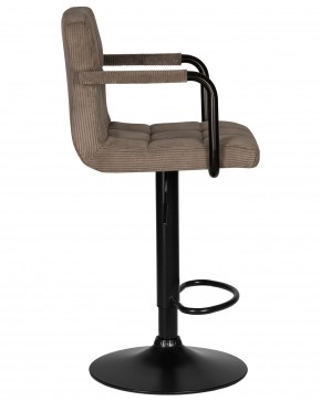 Стул барный DOBRIN KRUGER ARM BLACK, какао вельвет (LAR-E2041-05) в Менделеевске - mendeleevsk.ok-mebel.com | фото 3