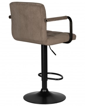 Стул барный DOBRIN KRUGER ARM BLACK, какао вельвет (LAR-E2041-05) в Менделеевске - mendeleevsk.ok-mebel.com | фото 4