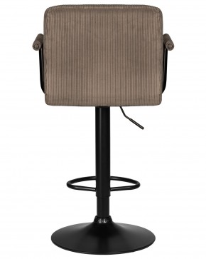 Стул барный DOBRIN KRUGER ARM BLACK, какао вельвет (LAR-E2041-05) в Менделеевске - mendeleevsk.ok-mebel.com | фото 5