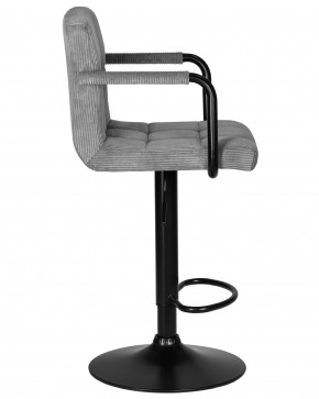 Стул барный DOBRIN KRUGER ARM BLACK, серый вельвет (LAR-E2041-25) в Менделеевске - mendeleevsk.ok-mebel.com | фото 3