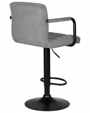 Стул барный DOBRIN KRUGER ARM BLACK, серый вельвет (LAR-E2041-25) в Менделеевске - mendeleevsk.ok-mebel.com | фото 4