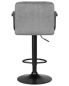 Стул барный DOBRIN KRUGER ARM BLACK, серый вельвет (LAR-E2041-25) в Менделеевске - mendeleevsk.ok-mebel.com | фото 5