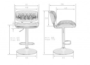 Стул барный DOBRIN MORGAN, цвет черный глянец PU ABD 002 в Менделеевске - mendeleevsk.ok-mebel.com | фото 11