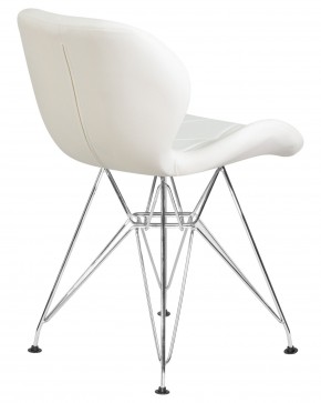 Стул обеденный DOBRIN BUTTERFLY CHROME, ножки хром, цвет белый в Менделеевске - mendeleevsk.ok-mebel.com | фото 4