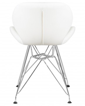 Стул обеденный DOBRIN BUTTERFLY CHROME, ножки хром, цвет белый в Менделеевске - mendeleevsk.ok-mebel.com | фото 5