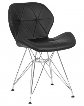 Стул обеденный DOBRIN BUTTERFLY CHROME, ножки хром, цвет чёрный в Менделеевске - mendeleevsk.ok-mebel.com | фото