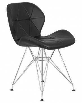 Стул обеденный DOBRIN BUTTERFLY CHROME, ножки хром, цвет чёрный в Менделеевске - mendeleevsk.ok-mebel.com | фото 2