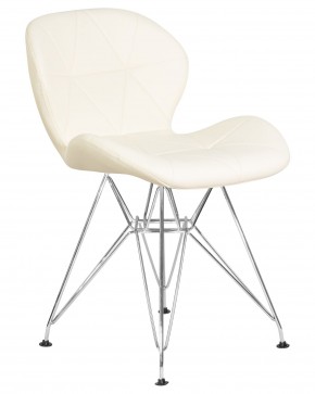 Стул обеденный DOBRIN BUTTERFLY CHROME, ножки хром, цвет кремовый в Менделеевске - mendeleevsk.ok-mebel.com | фото 2
