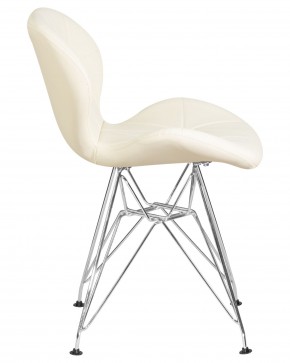 Стул обеденный DOBRIN BUTTERFLY CHROME, ножки хром, цвет кремовый в Менделеевске - mendeleevsk.ok-mebel.com | фото 3
