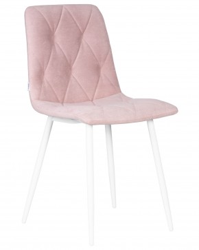 Стул обеденный DOBRIN CHILLY ROMBO, Розовый Simple 03, основание белый в Менделеевске - mendeleevsk.ok-mebel.com | фото