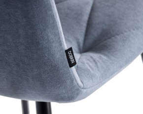 Стул обеденный DOBRIN CHILLY ROMBO, Серо-голубой Simple 26, основание черное в Менделеевске - mendeleevsk.ok-mebel.com | фото 7