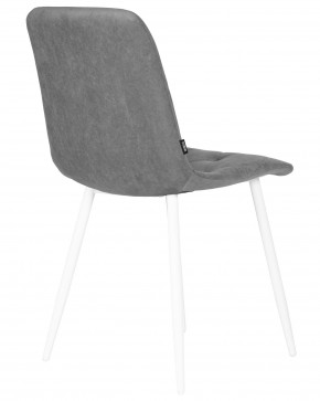 Стул обеденный DOBRIN CHILLY ROMBO, Серый Simple 33, основание белый в Менделеевске - mendeleevsk.ok-mebel.com | фото 4