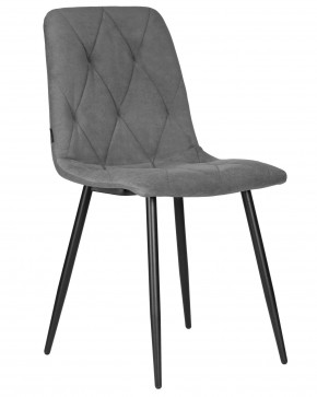 Стул обеденный DOBRIN CHILLY ROMBO, Серый Simple 33, основание черное в Менделеевске - mendeleevsk.ok-mebel.com | фото