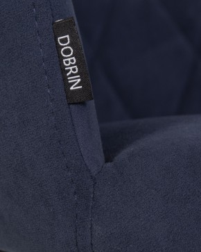 Стул обеденный DOBRIN ROBY, ЭМАЛЬ ЧЕРНЫЙ МУАР велюр Catania Dark Blue в Менделеевске - mendeleevsk.ok-mebel.com | фото 9