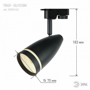 Светильник на штанге Эра  TR49 - GU10 BK в Менделеевске - mendeleevsk.ok-mebel.com | фото 4