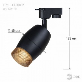Светильник на штанге Эра  TR51 - GU10 BK в Менделеевске - mendeleevsk.ok-mebel.com | фото 4