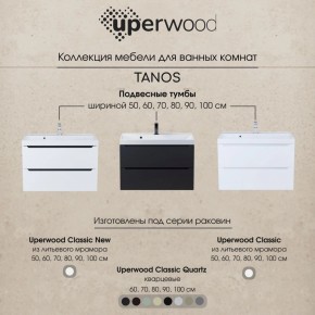 Тумба под раковину Uperwood Tanos 100 см, подвесная, белая/графит в Менделеевске - mendeleevsk.ok-mebel.com | фото 12