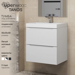 Тумба под раковину Uperwood Tanos 50 см, подвесная, белая матовая в Менделеевске - mendeleevsk.ok-mebel.com | фото 6