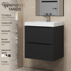 Тумба под раковину Uperwood Tanos 50 см, подвесная, черная матовая в Менделеевске - mendeleevsk.ok-mebel.com | фото 4