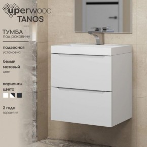 Тумба под раковину Uperwood Tanos 80 см, подвесная, белая матовая в Менделеевске - mendeleevsk.ok-mebel.com | фото 5
