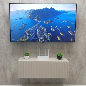 Тумба подвесная под ТВ LINES MTV3-MA 900 Бежевый (Леда-М 10.1.5) в Менделеевске - mendeleevsk.ok-mebel.com | фото 3
