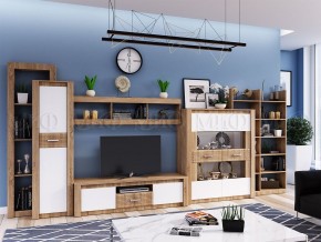 ТЕРРА Тумба Тв (Белый глянец/дуб сонома) в Менделеевске - mendeleevsk.ok-mebel.com | фото 2