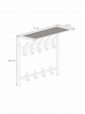 Вешалка-полка Торонто 22 в Менделеевске - mendeleevsk.ok-mebel.com | фото 3
