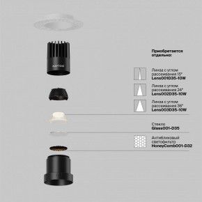 Встраиваемый светильник Maytoni Dip DL120-10W-2.7K-TRS-B в Менделеевске - mendeleevsk.ok-mebel.com | фото 3