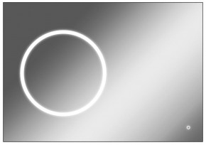 Зеркало Eclipse 100 black с подсветкой Sansa (SE1032Z) в Менделеевске - mendeleevsk.ok-mebel.com | фото